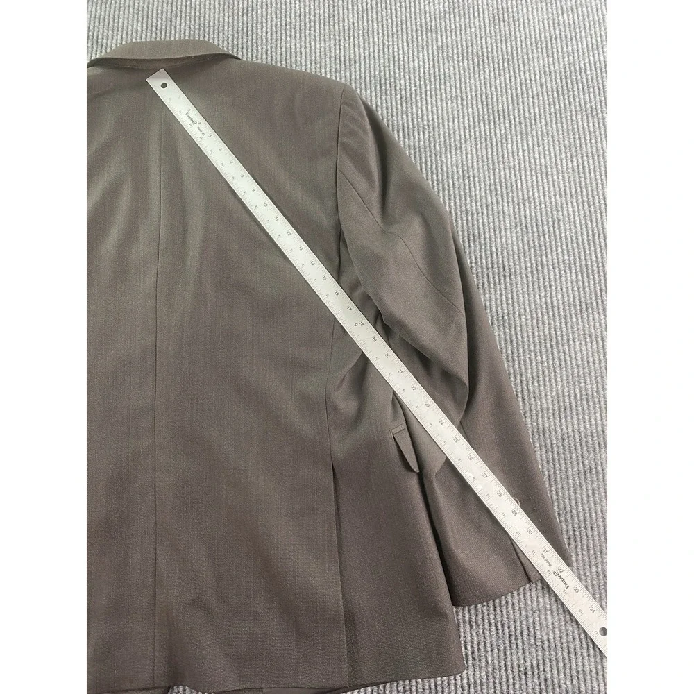 Ermenegildo Zegna Suit Jacket 44 R Taupe Wool Solid Saks Fifth Avenue Italy - Picture 5 of 14